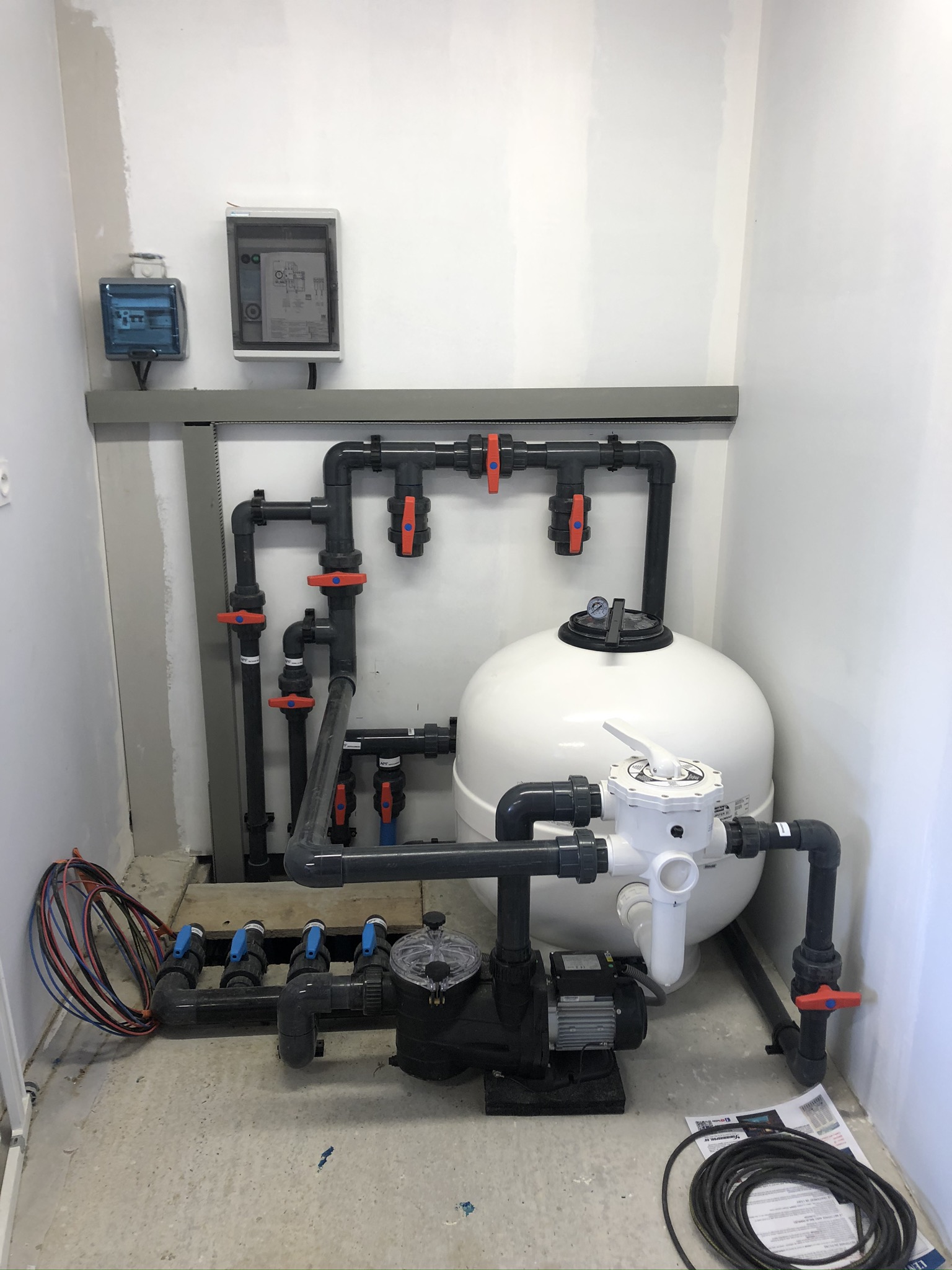 Local technique pompe et filtre